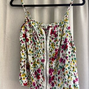 Forever 21 Floral Camisole - White, Pink, Yellow, Green